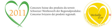 Schweizer Wettbewerb der Regionalprodukte 2011 - Médaille d'Or Schweizer Wettbewerb der Regionalprodukte 2011 - Goldmedaille