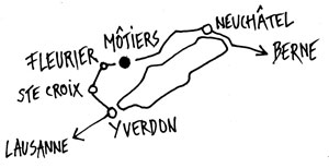 Plan d'accès à Môtiers